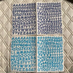 Creative Memories ABC Alphabet and Number Stickers. 3 sheets.